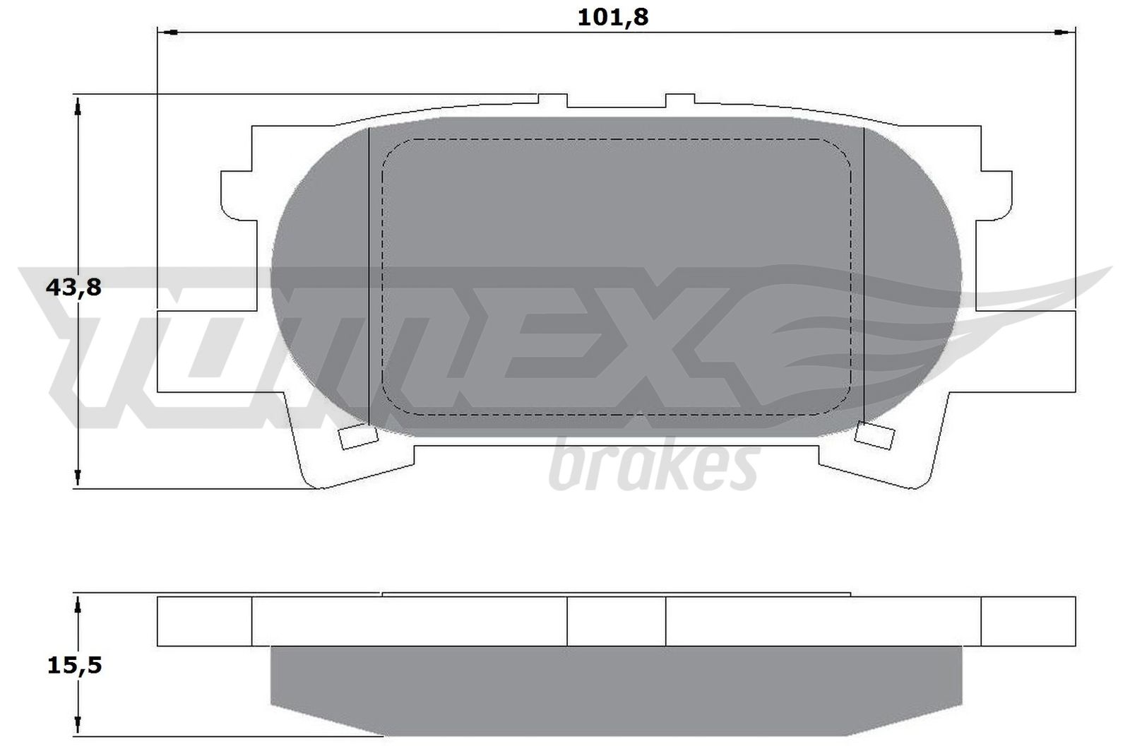 Sada brzdových platničiek kotúčovej brzdy TOMEX Brakes